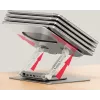 Laptop stand Unitek D1109B01 — aluminium adjustable stand with detachable USB‑C HDMI 4K PD 100W, 2x USB‑A, RJ‑45, for up to 17 inch