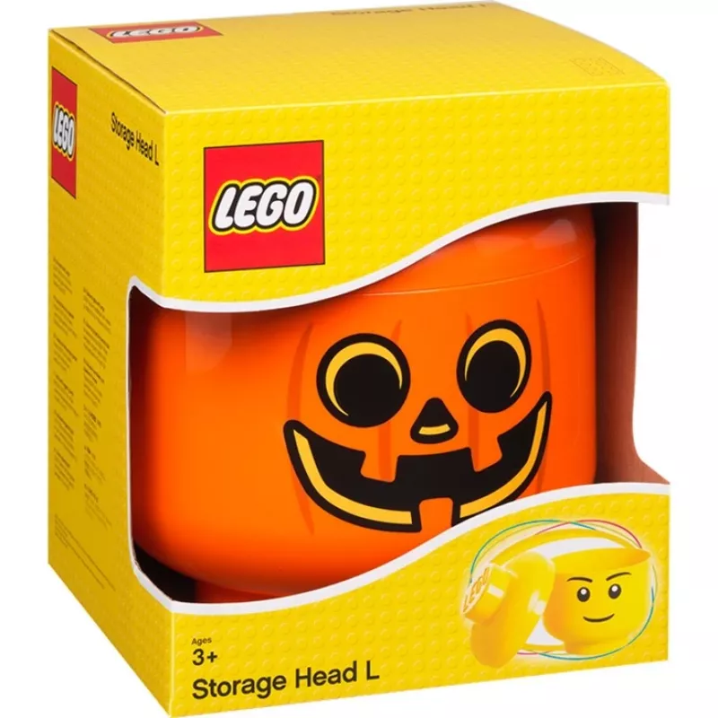 Storage box Room Copenhagen LEGO Storage Head Pumpkin large orange/black
