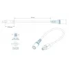 Power cable TELTONIKA PR2PD01B, 0.1 m, 4-pin, black