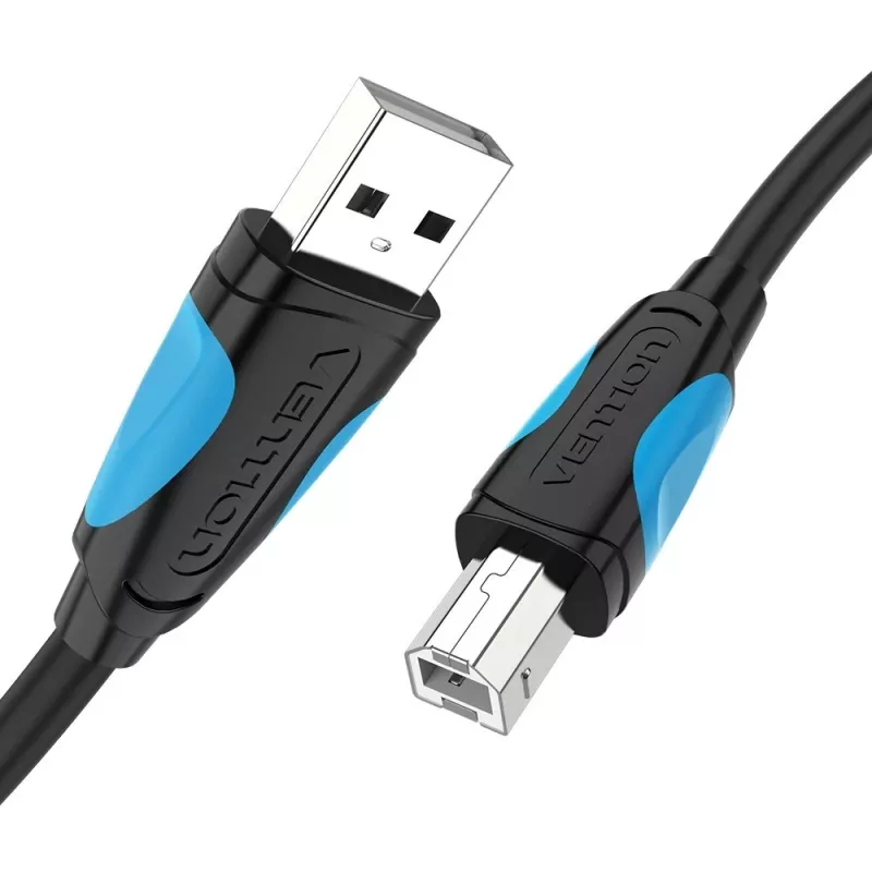 USB 2.0 A to USB-B cable Vention VAS-A16-B500, 5 m, black, male-to-male, 480 Mbps