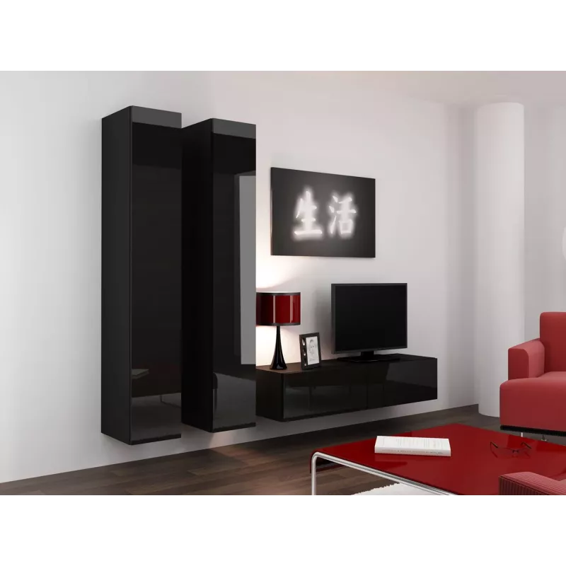 Cama Full cabinet VIGO '180' 180/40/30 black/black gloss