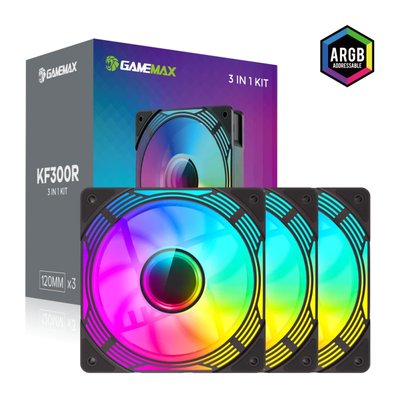 Gamemax | Case fan | KF300R BK | Black
