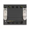 DELOCK Blank Panel 4-port for Keystone RJ-modules, black, metal – table/wall/DIN-rail mounting