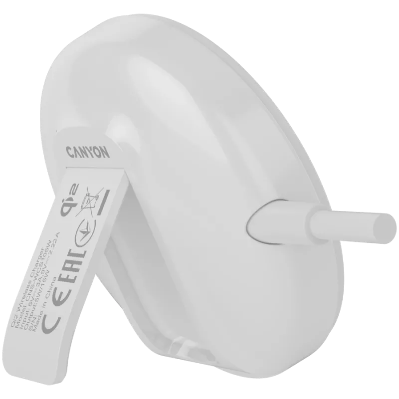 Wireless charger CANYON WS-105 15W Qi2 White – 15W wireless charging, Qi2 compatible