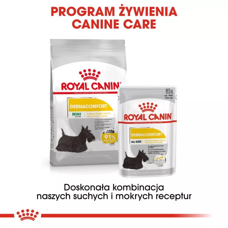 ROYAL CANIN Mini Dermacomfort - dry food for adult small breeds of dogs with sensitive skin prone to irritation - 3kg