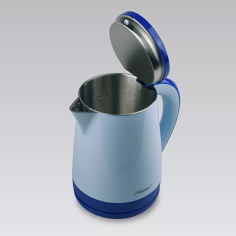 Electric kettle Maestro MR-037 1.2 L 1630 W stainless steel, blue, 360° base