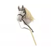 Plush Hobby Horse Milly Mally 6626 Light Grey – milly mally soft toy, ride-on stick horse