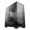 PC case DeepCool CG580 4F Midi Tower — ATX/ITX/MicroATX, tempered glass, 3×120mm+1×120mm fans, 2×3.5 inch & 2×2.5 inch, USB-A×2 USB-C×1, black