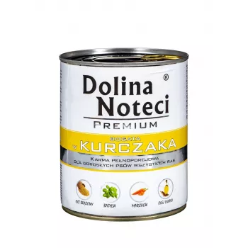 Wet dog food Dolina Noteci Poultry Adult 800g — chicken, protein 11%, fat 7%, moisture 76%