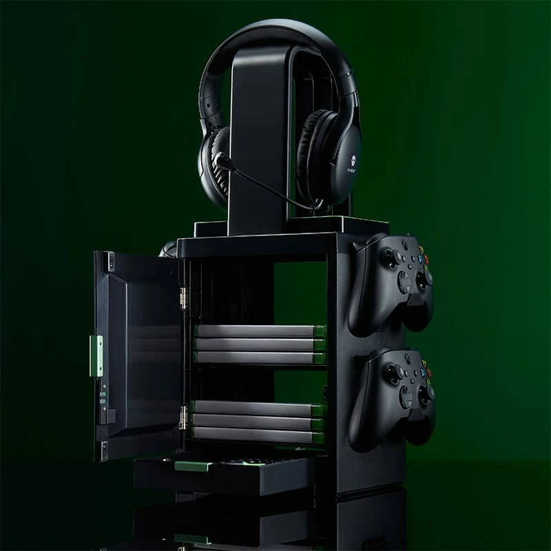 Numskull Games Official Xbox Gaming Locker, Diskettenhalter for Spiele, Xbox, Black, Wired