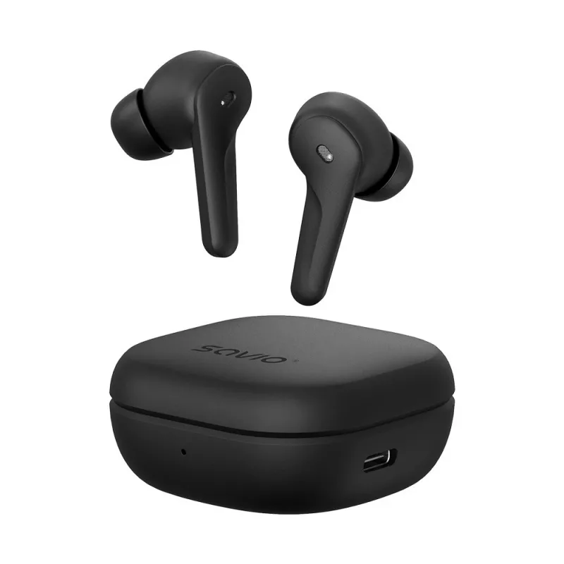 SAVIO in-ear TWS headset TWS-12, Bluetooth 5.3, built-in mic, black
