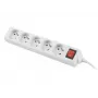 Power Extension Cable Lanberg PS1-05E-0300-W 3m 5 AC Outlets Indoor/Outdoor White