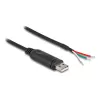 DeLOCK Adapter Cable USB 2.0 Type-A to Serial RS-485 2 m Black
