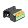 DeLOCK D-Sub 9 Male to Terminal Block Adapter with Push-Button