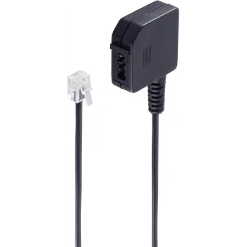 telephone cable ShiverPeaks BS71040 0.2 m Black