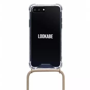 Necklace case Lookabe loo007 gold nude for iPhone 7/8 Plus — wearable phone pouch with strap