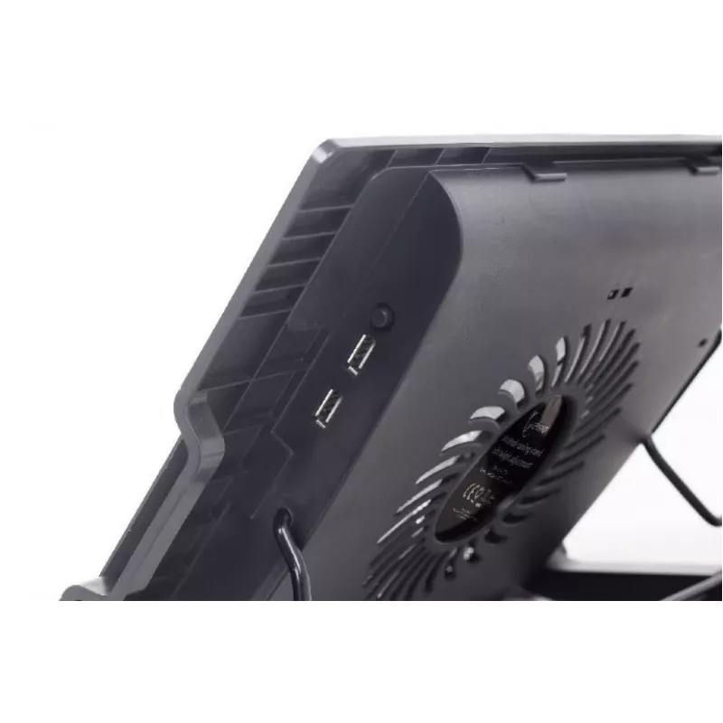 Laptop cooling pad Gembird NBS-1F17T-01, for up to 17 inch, 1×15 cm fan, USB 2.0, 370×265×33 mm, 350 mA, black