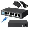 Switch Extralink KRIOS 4x Gigabit PoE/PoE+ 2x RJ45 Uplink 60W