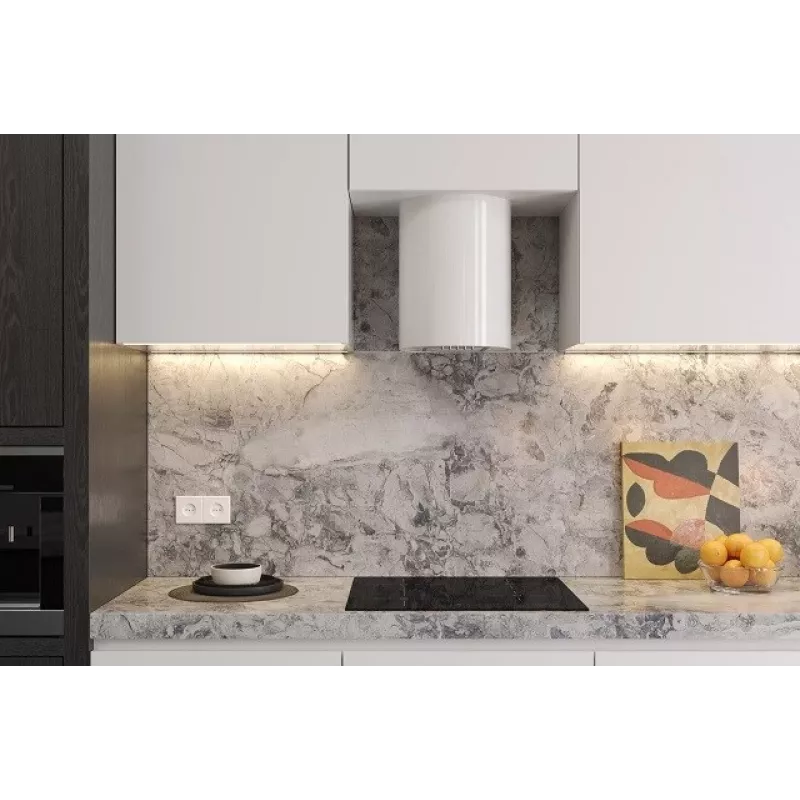 Extractor hood MAAN Elba Mini WPB 431 — white, steel housing, electronic control, 120–300 m³/h, ø310 mm, height 400 mm
