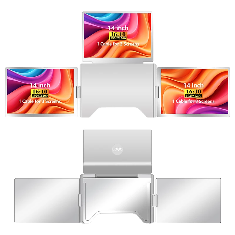 Extralink Smart Life S780 14 Portable Laptop Monitors, 3 Monitors, IPS, 1920x1200