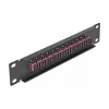 Fiber Optic Patch Panel DeLOCK 10 inch 12 Port SC Simplex Violet 1U Black