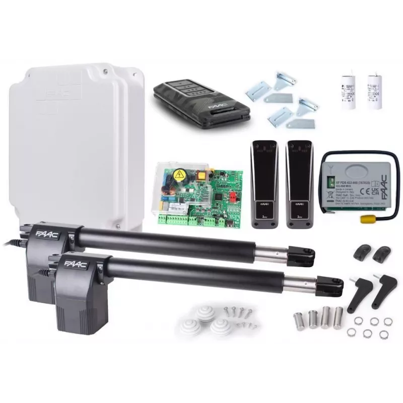 Gate automation set FAAC 414 for dual swing gates up to 8 m total, model 5170223