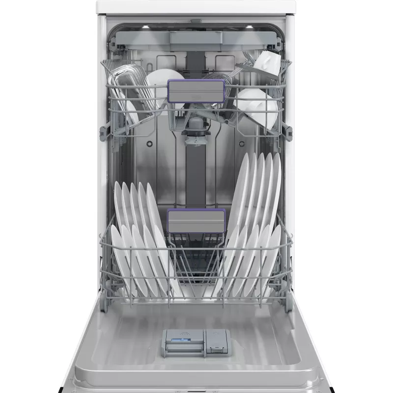 BEKO Free standing Dishwasher BDFS26120WQ, Energy class E, Width 45 cm, 6 programs, Inverter motor, Third drawer, White
