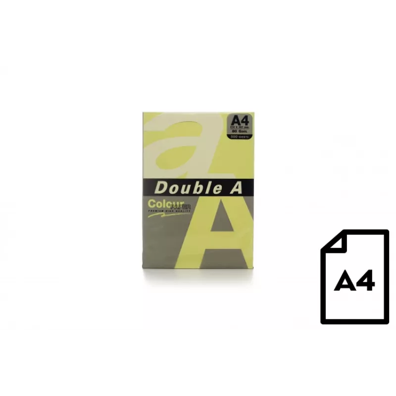 Colour paper Double A, 80g, A4, 500 sheets, Cheese
