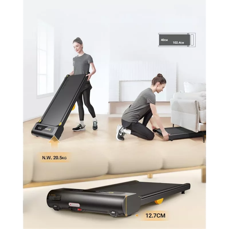 Treadmill UREVO Spacewalk SP 1 Lite URTM022 — max speed 6 km/h, min speed 0.96 km/h, max user weight 120 kg, running area 400×1024 mm, LED display