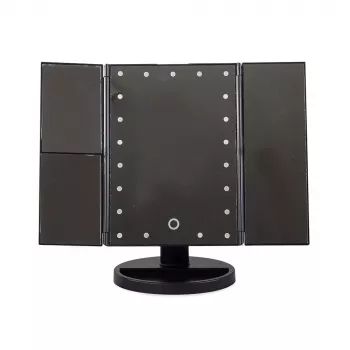 Extralink Makeup Mirror, Magnifying, Black, Foldable, Backlit, with Stand