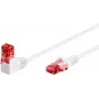 Goobay CAT 6 Patch Cable 1x 90° angled, U/UTP, White, 1 m - latch tab top, CCA Copper Mix (51522)