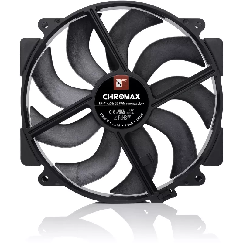 Noctua NF-A14x25r G2 PWM chromax.black 140mm Fan