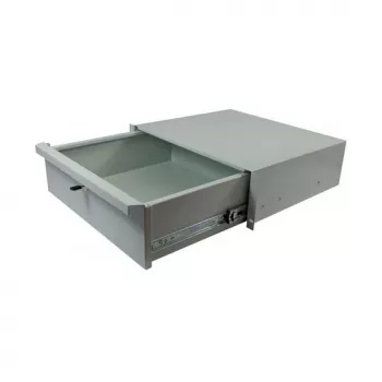 ALL-S0002060, Drawer unit, grey, metal, 3U, 19 inch, 440 mm