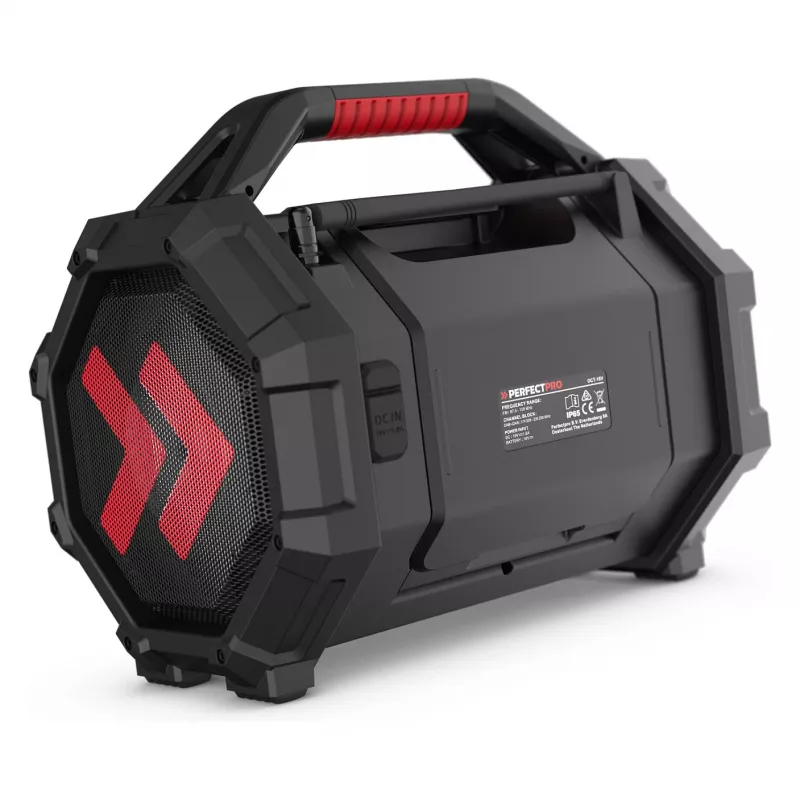 Portable Construction Radio PerfectPro ROCKTAGON 18V — battery powered jobsite radio