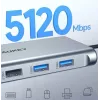 USB-C hub Aukey CB-C89 10-in-1 with RJ45 1000Mbps, HDMI 4K, multiple ports