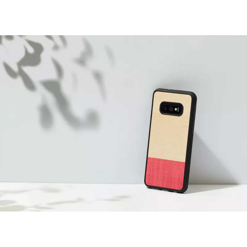 Smartphone case man and wood for Galaxy S10e — miss match black, protective hard shell