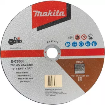 Makita - Cutting Disc - for Stainless Steel - 230 mm - Grit: WA36R