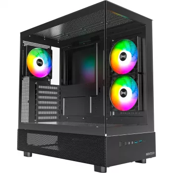 Montech XR Midi-Tower, Tempered Glass - black