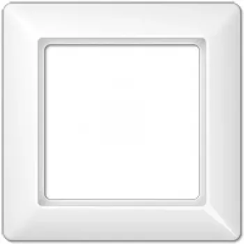 Wall socket frame plate JUNG AS 581 BF WW White — thermoplastic, 80.5×80.5 mm