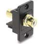 Panel-mount Cinch (RCA) connector DELOCK 91115 gold-plated, white/black housing