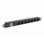 LANBERG PDU-07E-0200-IEC-BK PDU 1U 10A 7 sockets French 2m Black