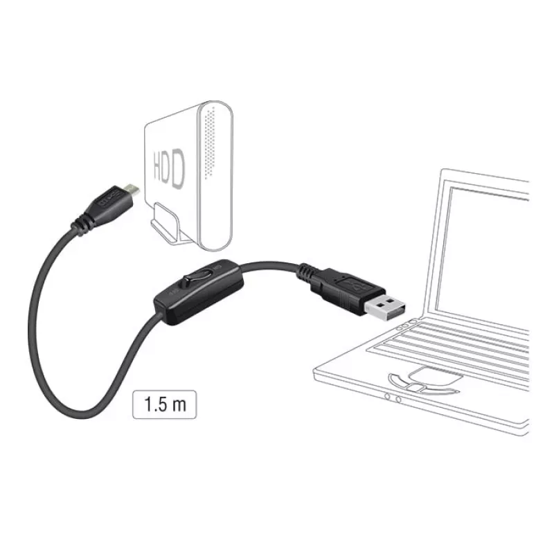 USB cable DeLOCK 84803 USB 2.0 1.5 m USB A Micro-USB B Black