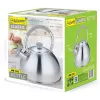 Electric kettle Maestro MR-1323 — stainless steel, 2.5 L, hinged whistle, cool-touch silicone handle