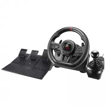 Steering wheel + Pedals + Joystick Subsonic SA5658 Black USB for PlayStation 4 Xbox One