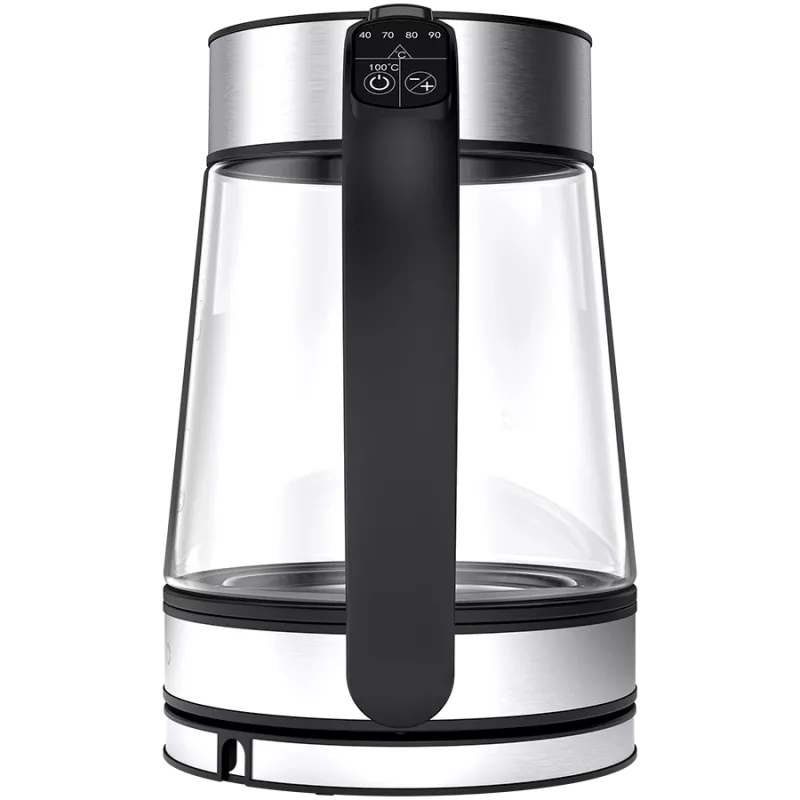 AENO EK1S electric kettle 1.7 L 2200 W Black, Silver, Transparent