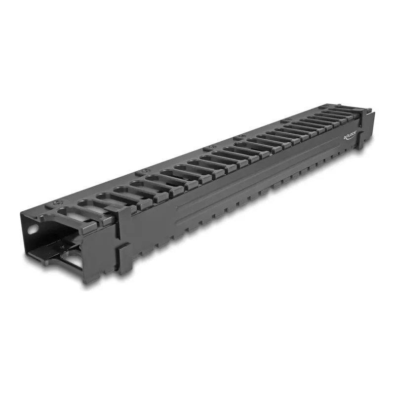 Cable management panel DeLOCK 19 inch 3 openings 1U black