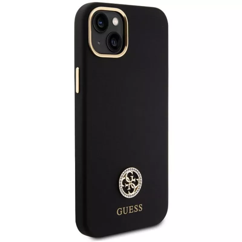 GUESS | GUHCP15M4DGPK | Back cover | Apple | iPhone 15 Plus/14 Plus | TPU, Silicone, Microfiber | Black