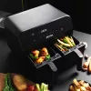 Air Fryer Petra PT4750BLKVDEEU7, Dual‑chamber, 3.7 L capacity, Black