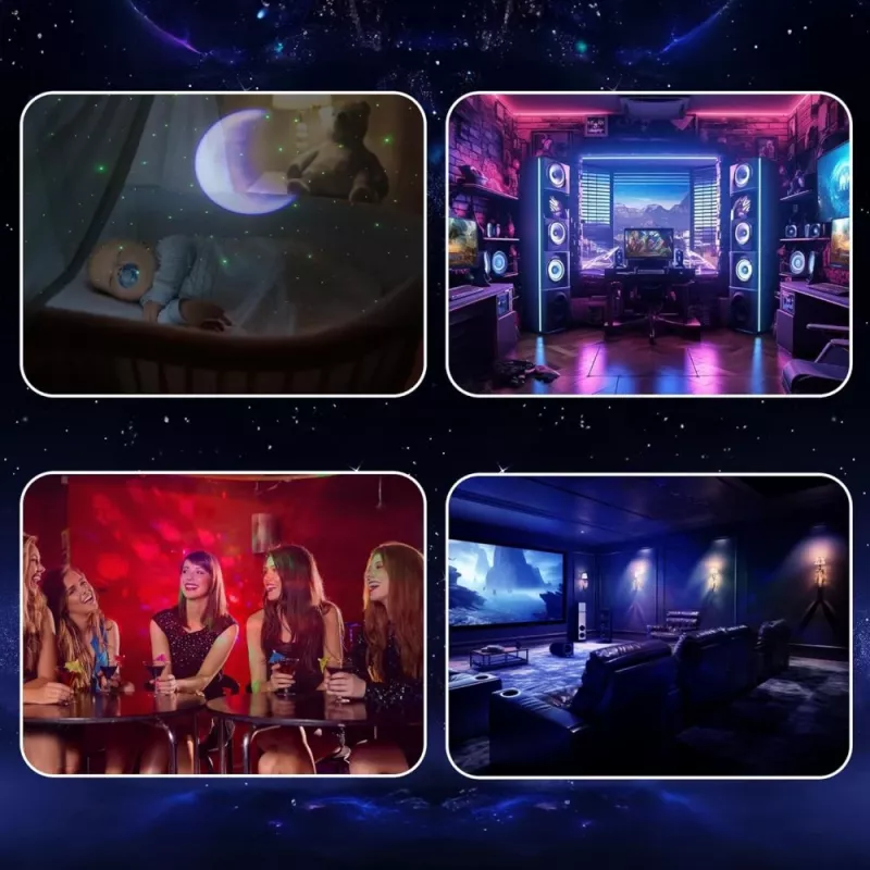 Star projector lamp Hawk HW-STAR01 with built-in speaker — galaxy light projector