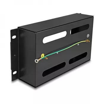 Rack accessory DELOCK 67320 — metal cover strip, black, 1 pc